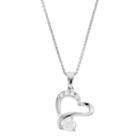 Brilliance Heart Pendant Necklace With Swarovski Zirconia, Women's, White