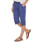 Women's Sonoma Goods For Life&trade; Cargo Capris, Size: 8, Dark Blue