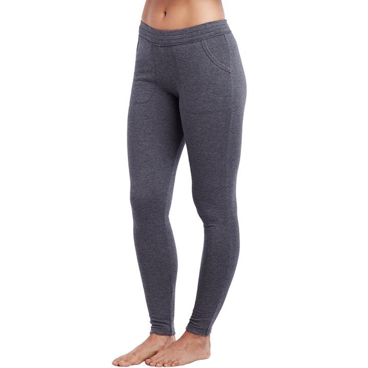 Women's Cuddl Duds Comfortwear Leggings, Size: Xlrg Av/rg, Med Grey