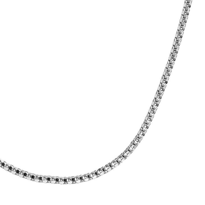 Sterling Silver Diamond-cut Popcorn Chain Necklace - 18-in, Women's, Size: 18, Grey