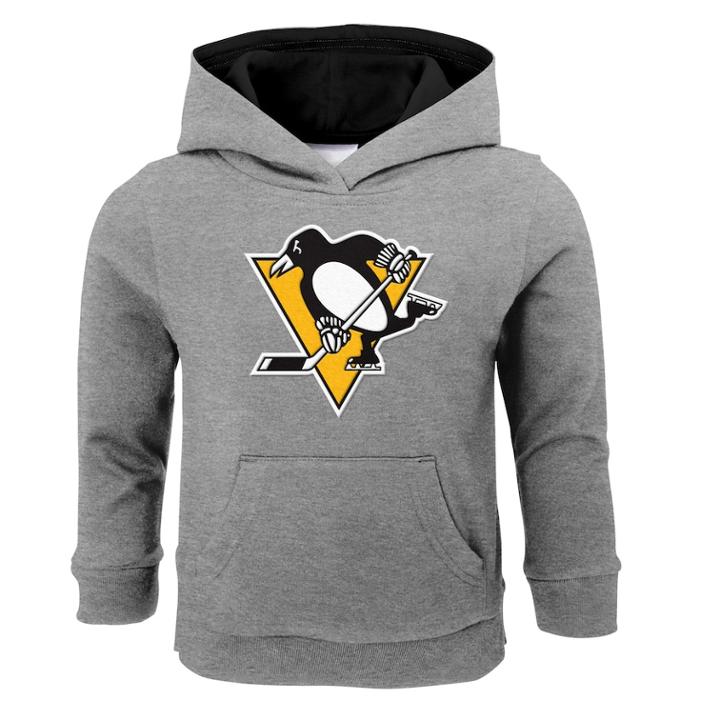 Boys 4-7 Pittsburgh Penguins Prime Pullover Fleece Hoodie, Size: L(7), Grey
