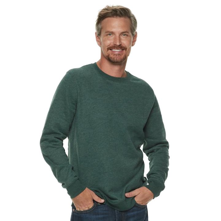 Men's Croft & Barrow&reg; Classic-fit Easy-care Fleece Pullover, Size: Xl, Dark Green