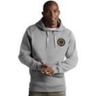 Men's Antigua Philadelphia Union Victory Pullover Hoodie, Size: Large, Light Grey