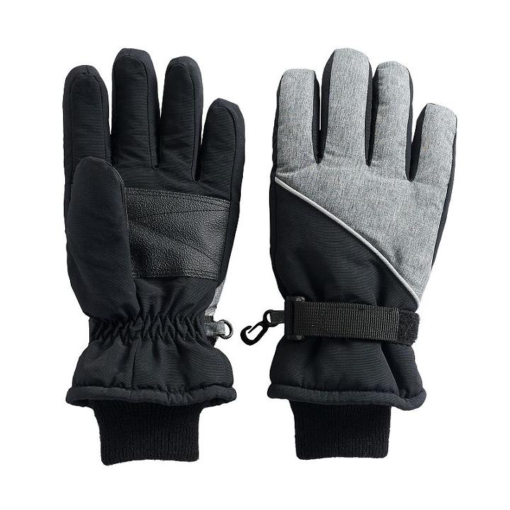 Boys 4-20 Tek Gear Warmtek Ski Gloves, Size: 4-7, Grey