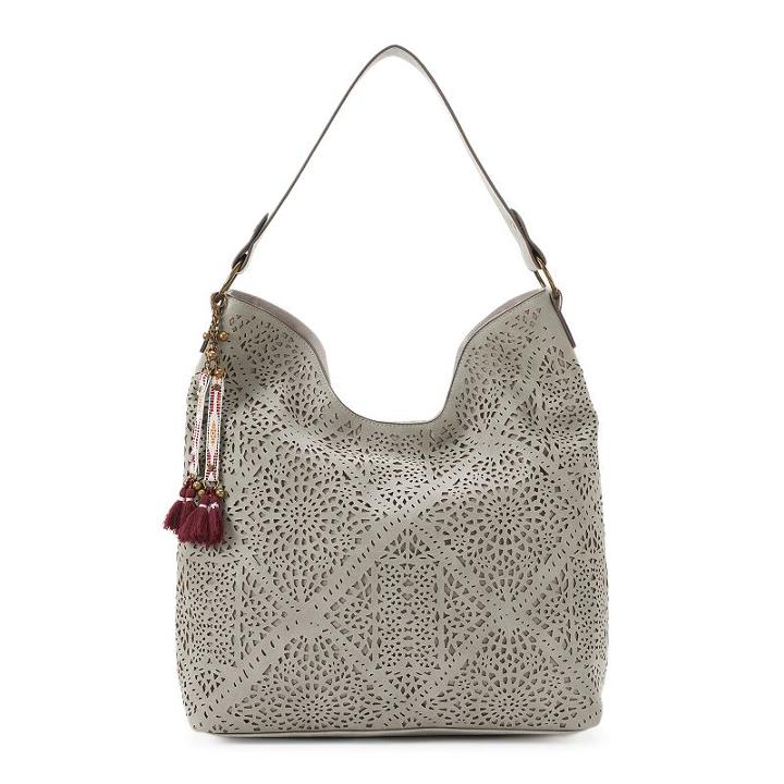 Sonoma Goods For Life&trade; Rosa Laser-cut Hobo, Women's, Grey