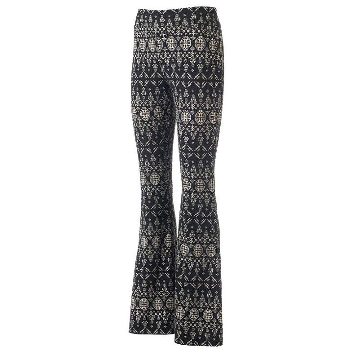 Juniors' About A Girl V-yoke Flare Pants, Size: Xs, Oxford