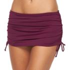 Women's Apt. 9&reg; Solid Drawstring Skirtini Bottoms, Size: Large, Dark Red