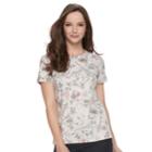 Women's Croft & Barrow&reg; Essential Classic Crewneck Tee, Size: Large, Lt Beige