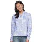 Juniors' So&reg; Cropped Velour Hoodie, Teens, Size: Xl, Lt Purple