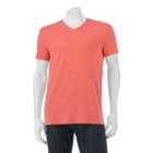 Men's Apt. 9 Solid V-neck Tee, Size: Large, Light Red