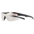 Men's Rubberized Sport Shield Sunglasses, Black