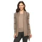 Women's Apt. 9&reg; Open-front Cardigan, Size: Large, Med Beige