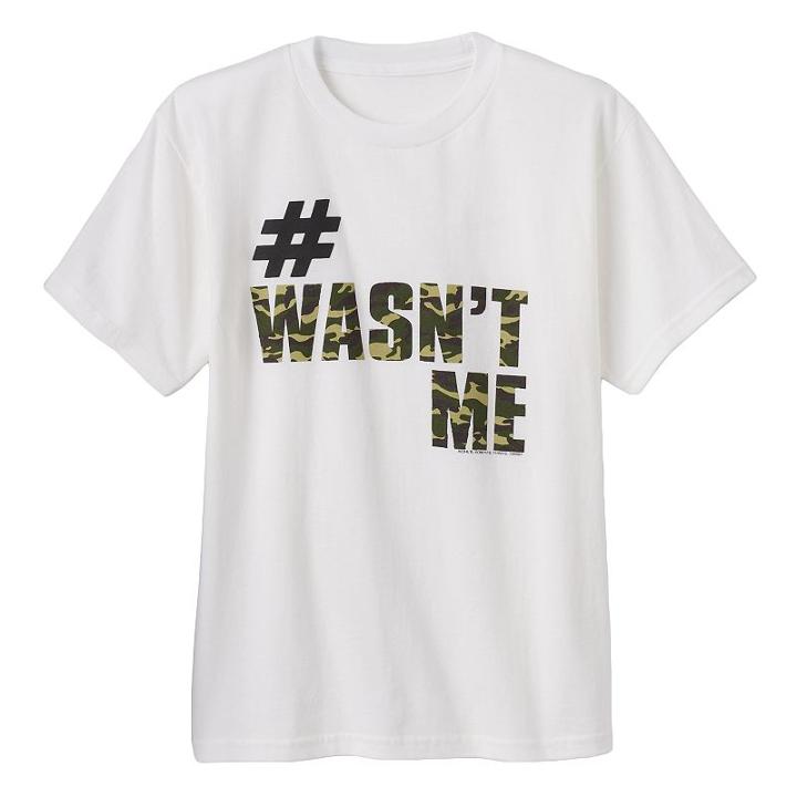 Boys 8-20 # Wasn't Me Tee, Boy's, Size: Large, White