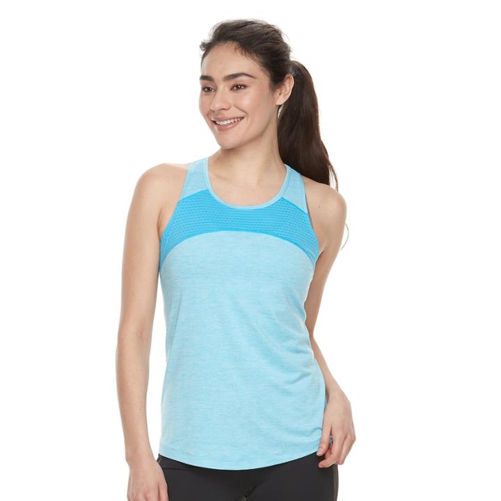 Women's Fila Sport&reg; Melange Twist Back Tank, Size: Xs, Med Blue