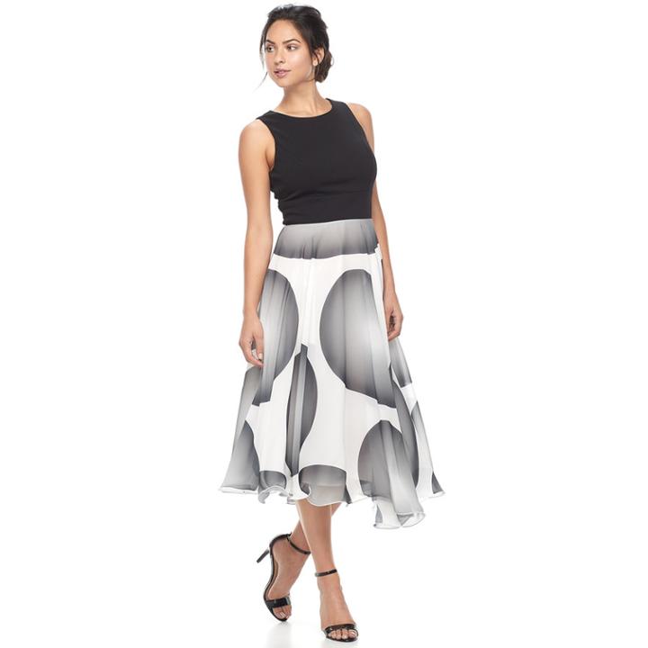 Women's Chaya Colorblock A-line Dress, Size: 8, Grey (charcoal)