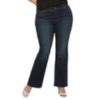 Plus Size Jennifer Lopez Bootcut Jeans, Women's, Size: 24w Short, Med Blue