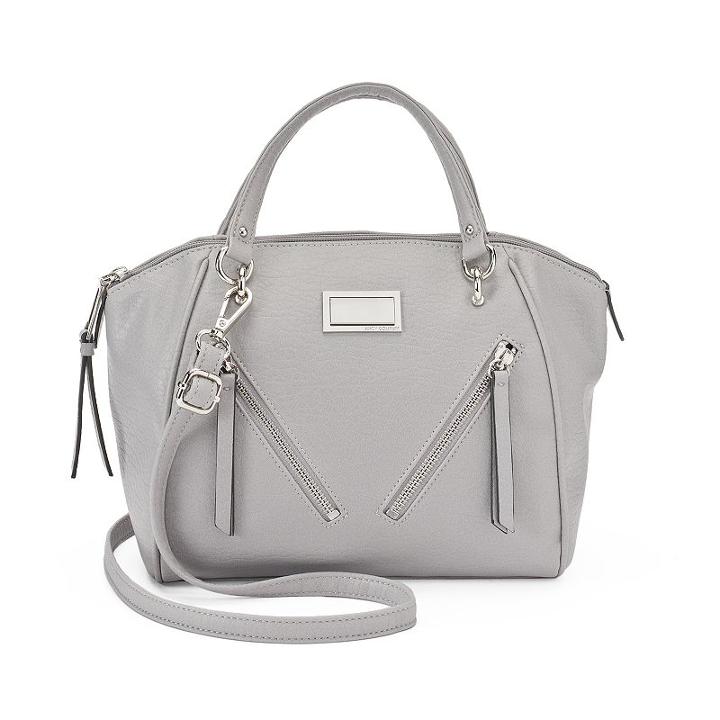 Juicy Couture Diagonal Zipper Satchel, Women's, Dark Grey