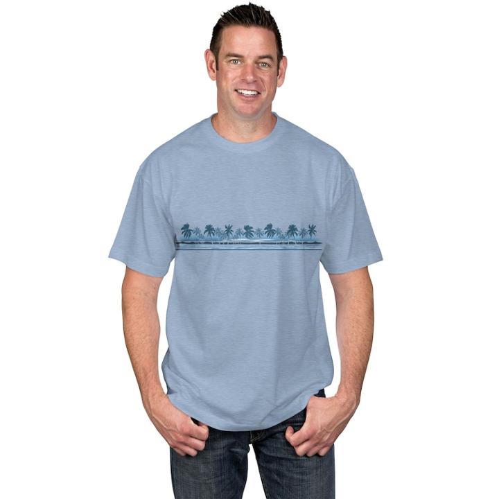 Men's Newport Blue Tropical Graphic Tee, Size: Medium, Blue Other