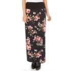 Women's Apt. 9&reg; Print Maxi Skirt, Size: Medium, Black Floral