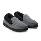 Boys 4-20 Cuddl Duds Fleece Moccasin Slippers, Size: 1/2, Grey