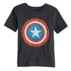 Toddler Boy Jumping Beans&reg; Marvel Captain American Scribble Shield Graphic Tee, Size: 3t, Grey