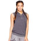 Women's Colosseum Commitment Sleeveless Hoodie, Size: Small, Black