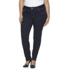 Plus Size Rhythm In Blues Embroidered Skinny Jeans, Women's, Size: 18 W, Dark Blue