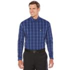 Men's Jack Nicklaus Regular-fit Staymotion Plaid Button-down Shirt, Size: Medium, Blue (navy)