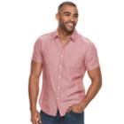 Men's Sonoma Goods For Life&trade; Modern-fit Double Weave Button-down Shirt, Size: Large, Med Pink