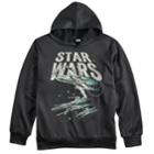 Boys 8-20 Star Wars X-wing Glow-in-the-dark Hoodie, Size: Small, Black