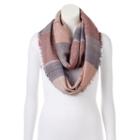 Lc Lauren Conrad Space-dyed Slubbed Striped Infinity Scarf, Women's, Pink Other