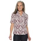 Women's Croft & Barrow&reg; Slubbed Roll-tab Shirt, Size: Xl, Dark Red