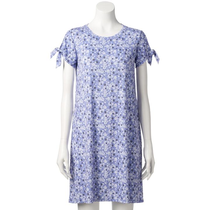 Women's Lc Lauren Conrad Tie-sleeve Swing Dress, Size: Medium, Brt Blue