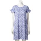 Women's Lc Lauren Conrad Tie-sleeve Swing Dress, Size: Medium, Brt Blue