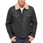 Big & Tall Levi's&reg; Sherpa-collar Trucker Jacket, Men's, Size: Xxl Tall, Black