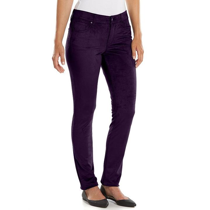 Petite Gloria Vanderbilt Bridget Faux-suede Skinny Pants, Women's, Size: 6 Petite, Oxford