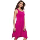 Women's Apt. 9&reg; Pintuck Shift Dress, Size: Medium, Drk Purple
