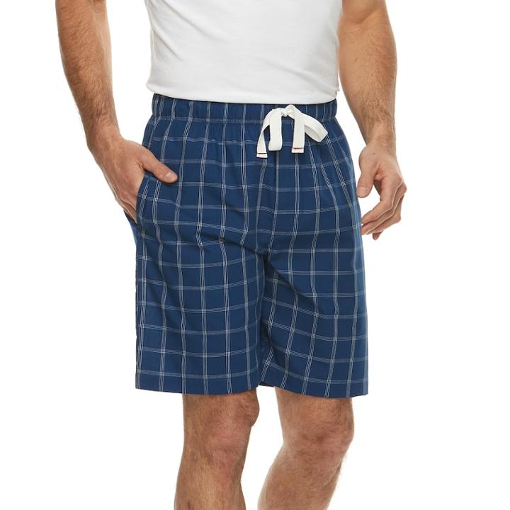 Men's Fruit Of The Loom Signature Woven Lounge Shorts, Size: Large, Blue (navy)