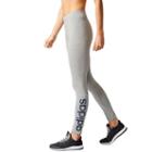 Women's Adidas Essential Linear Tights, Size: Medium, Med Grey