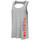 Women's Colosseum Clemson Tigers Twisted Back Tank Top, Size: Large, Dark Grey