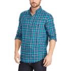 Big & Tall Chaps Classic-fit Plaid Flannel Button-down Shirt, Men's, Size: 3xl Tall, Green