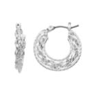 Napier Braided Nickel Free Multi Hoop Earrings, Women's, Silver