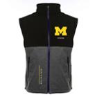 Men's Franchise Club Michigan Wolverines Fusion Softshell Vest, Size: Xxl, Black