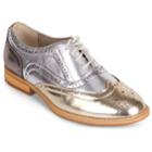 Wanted Babe Women's Wingtip Shoes, Size: 6, Gold Multi