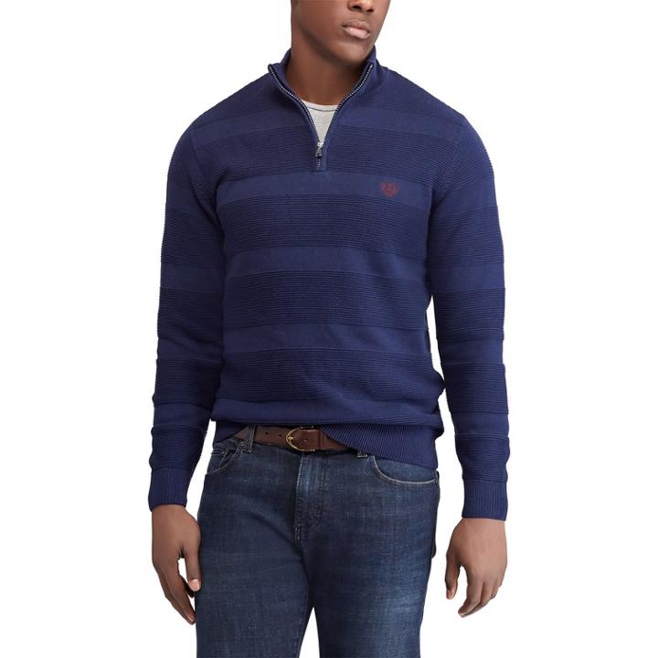 Men's Chaps Regular-fit Quarter-zip Pullover, Size: Small, Blue (navy)