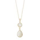14k Gold Mother-of-pearl Geometric Teardrop Pendant Necklace, Women's, Size: 17, White