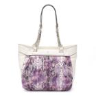 Jennifer Lopez Lisbeth Snakeskin Shopper, Women's, Drk Purple
