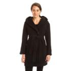 Women's Excelled Hooded Wrap Jacket, Size: Small, Black