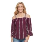 Sonoma Goods For Life, Women's &trade; Eyelet Off-the-shoulder Top, Size: Xxl, Med Purple