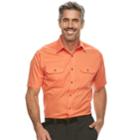 Men's Croft & Barrow&reg; Classic-fit Quick-dry Outdoor Button-down Shirt, Size: Xxl, Med Orange